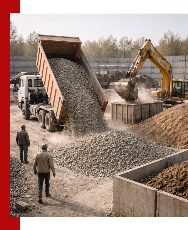 Доставка нерудных материалов с погрузкой и разгрузкой в Устях-Джегуте