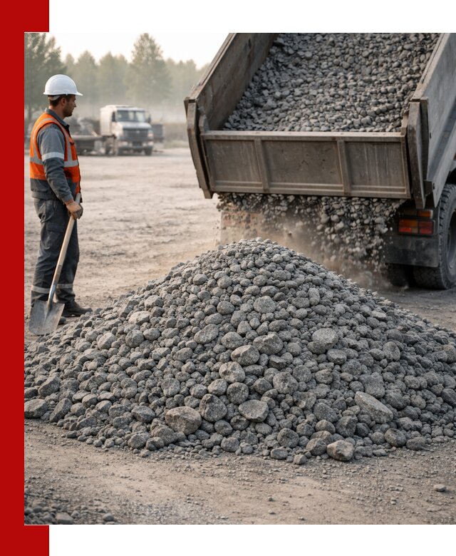 Гранитный щебень фракции 100–201 для строительства в Устях-Джегуте