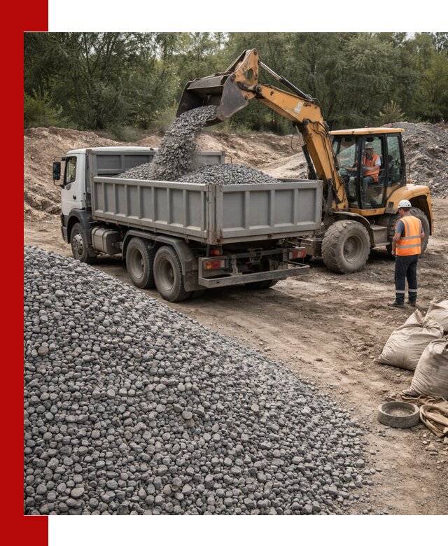 Доставка гравийного щебня в Устях-Джегуте оптом и в розницу