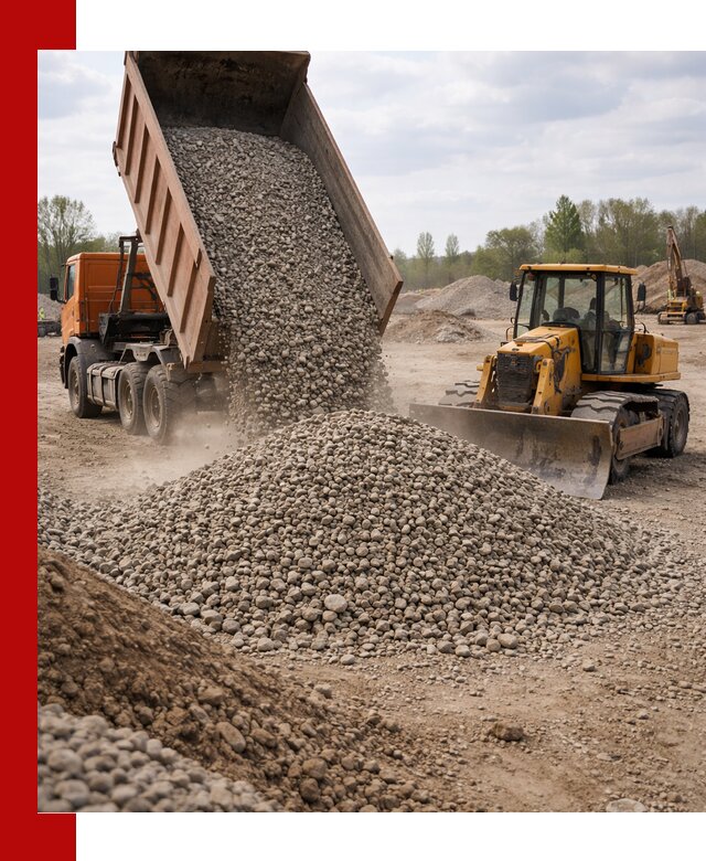 Доставка гравийного щебня фракции 40-70 в Устях-Джегуте