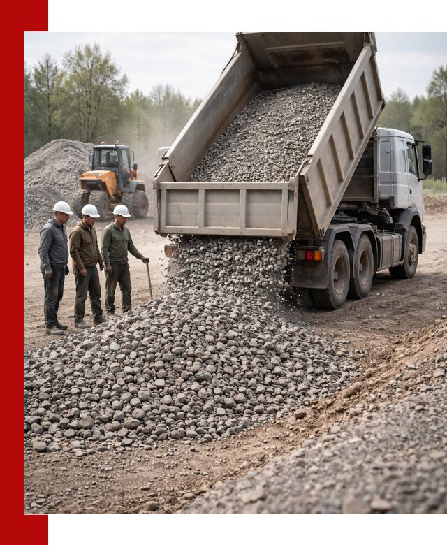 Доставка гравийного щебня фракции 70-120 в Устях-Джегуте