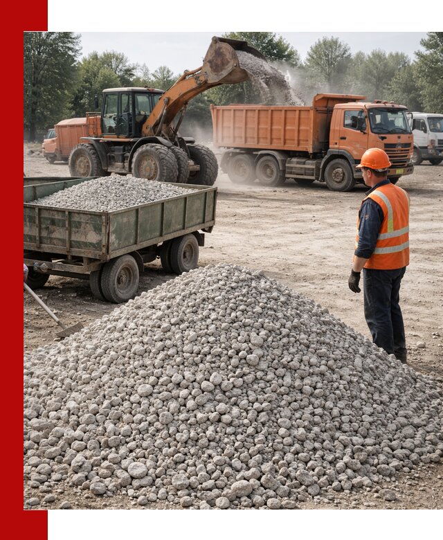 Доставка известнякового щебня фракция 20–40 в Устях-Джегуте