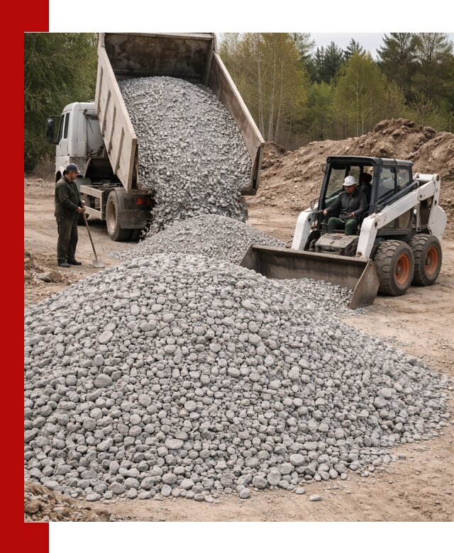 Доставка доломитового щебня в Устях-Джегуте напрямую от карьера