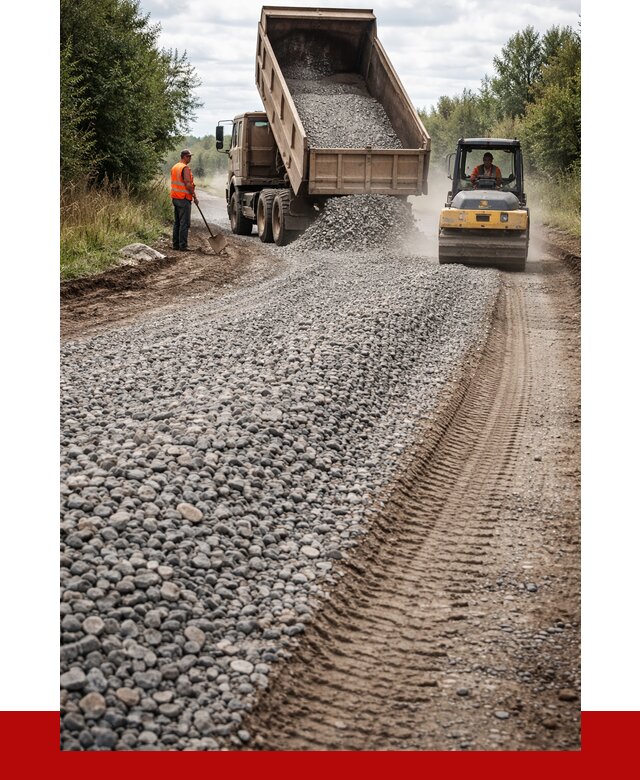 Щебень для отсыпки дороги в Устях-Джегуте от 2733 р. ПРОНЕРУДСтд