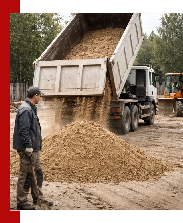 Доставка и продажа песка с разгрузкой в Устях-Джегуте
