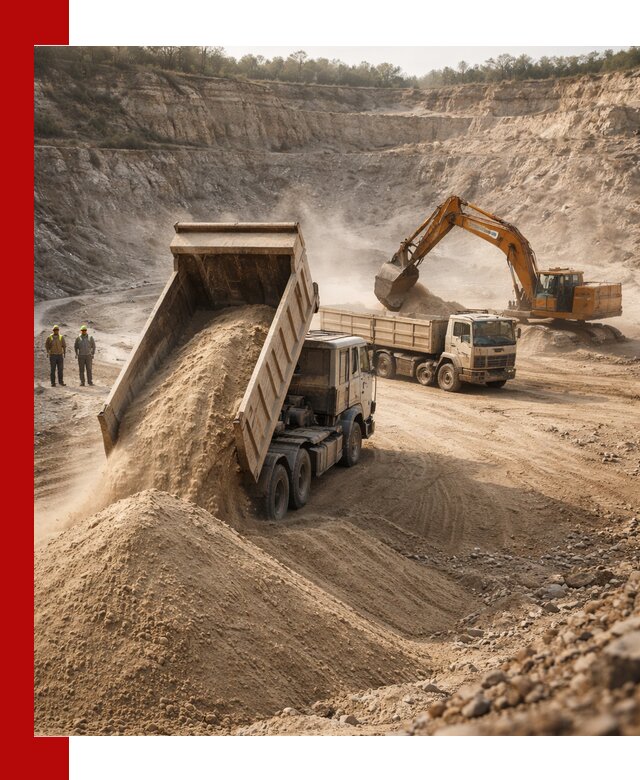 Карьерный песок навалом с доставкой в Устях-Джегуте