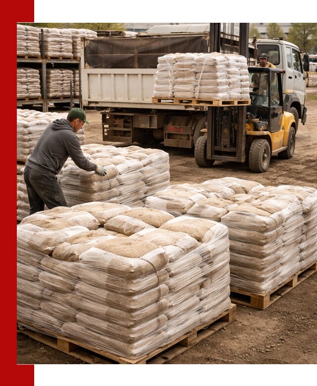 Карьерный песок в мешках с доставкой в Устях-Джегуте