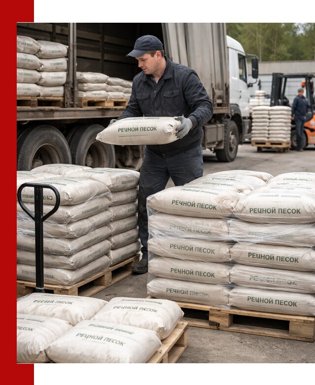 Речной песок в мешках с доставкой в Устях-Джегуте