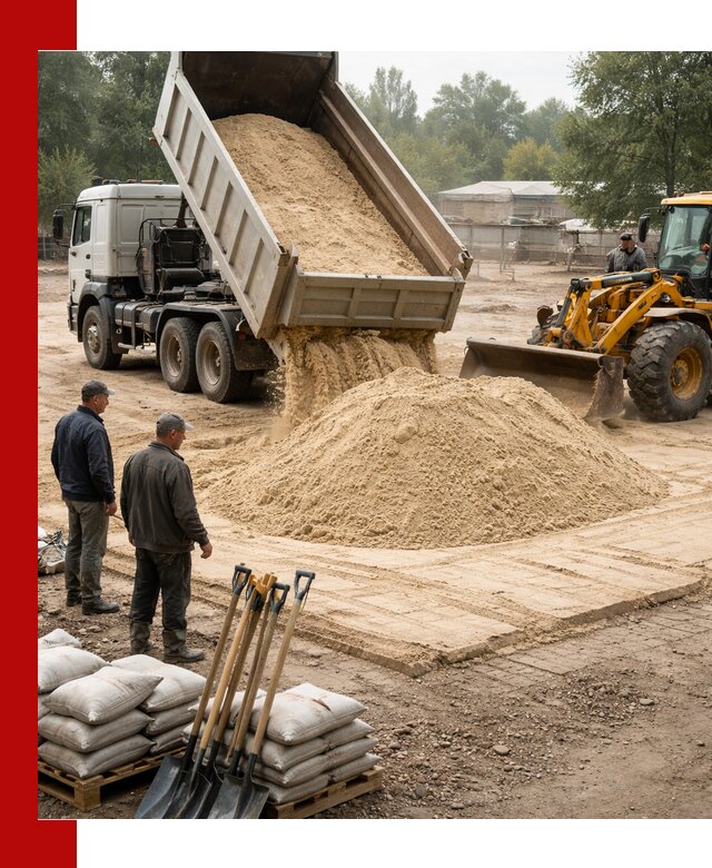Доставка мытого песка в Устях-Джегуте с самосвалами по выгодной цене