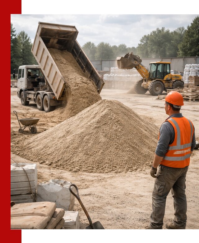 Доставка строительного песка с самосвалом в Устях-Джегуте