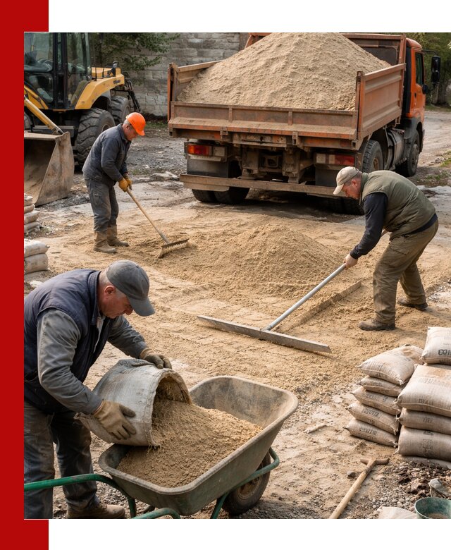 Поставка песка для стяжки в Устях-Джегуте с быстрой доставкой