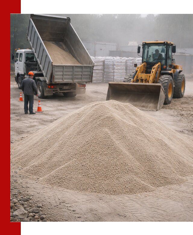 Кварцевый песок фракция 0–8 для стройработ в Устях-Джегуте