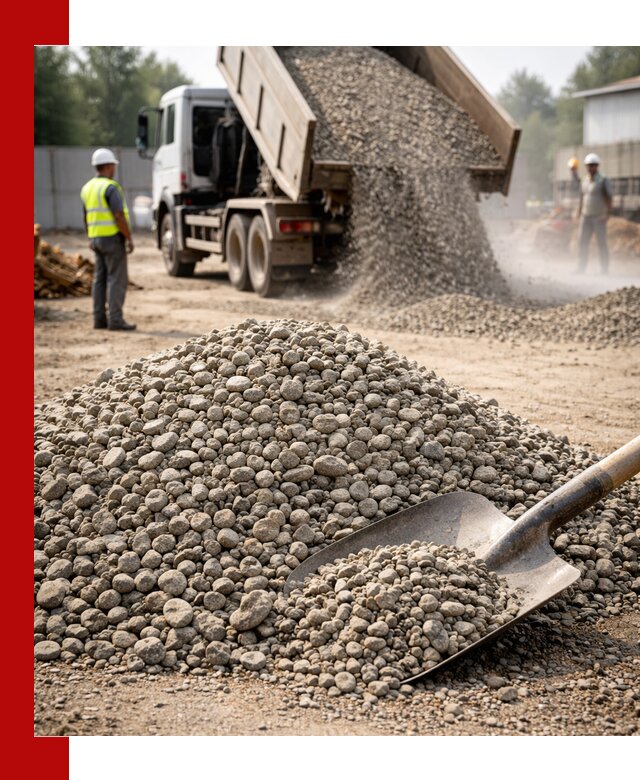 Доставка гравия фракции 20-40 в Устях-Джегуте с самосвалами