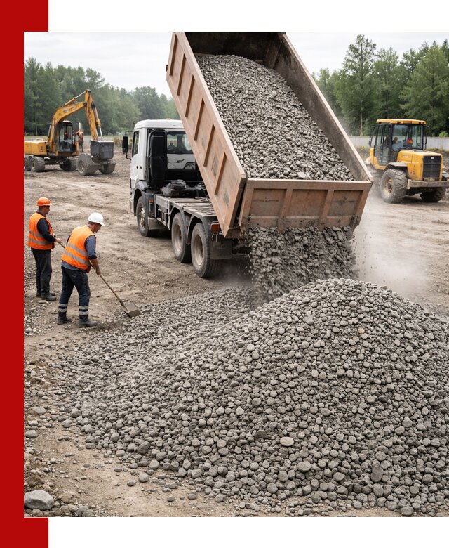 Доставка гравия фракции 40-70 в Устях-Джегуте оптом и в розницу