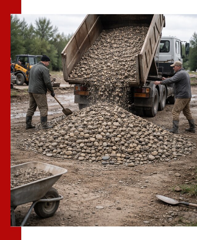 Доставка гальки речной оптом и в розницу в Устях-Джегуте