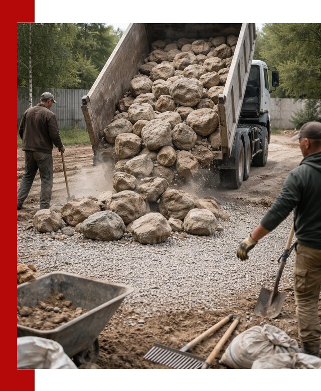 Доставка и укладка булыжника в Устях-Джегуте