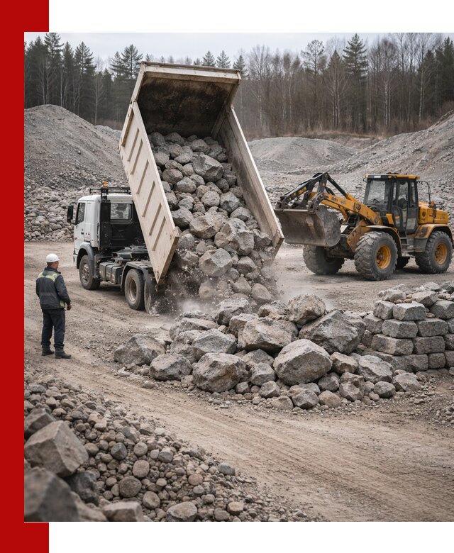 Доставка и продажа бутового гранитного камня в Устях-Джегуте