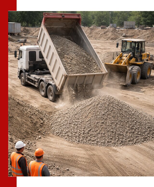 Щебень с песком (ЩГПС С2) с доставкой в Устях-Джегуте