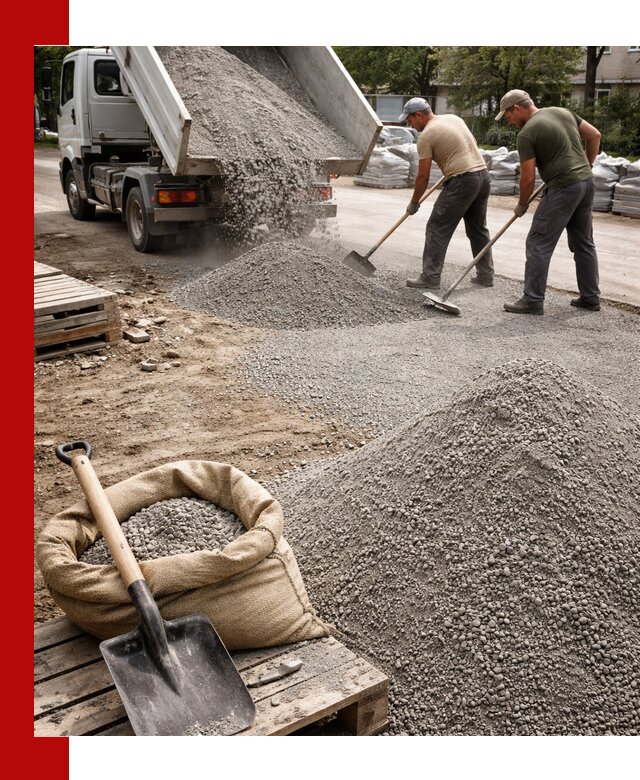 Отсев для тротуарной плитки в Устях-Джегуте — доставка и укладка