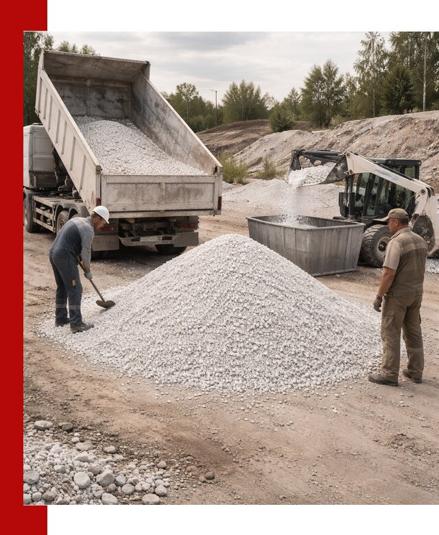 Доставка и продажа белой мраморной крошки в Устях-Джегуте