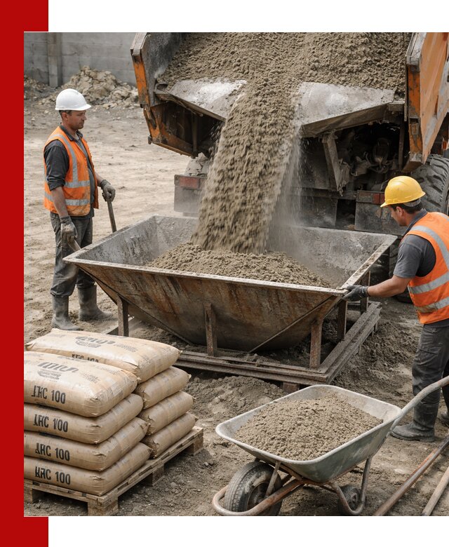 Доставка цементно-песчаной смеси М100 в Устях-Джегуте