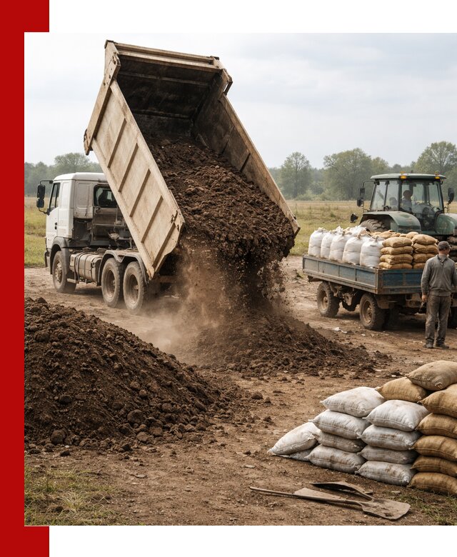 Доставка грунта и удобрений оптом в Устях-Джегуте для сельхоз и строительства