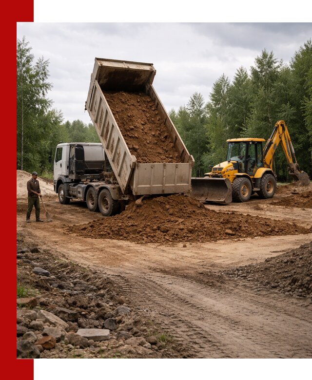 Доставка суглинка самосвалами в Устях-Джегуте подсыпка и планировка