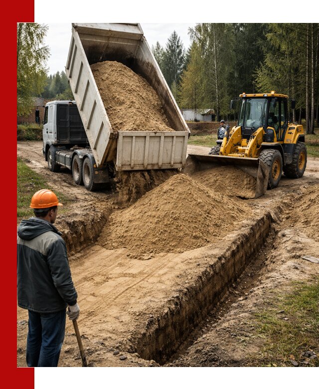 Доставка песчаного грунта в Устях-Джегуте для строительных работ