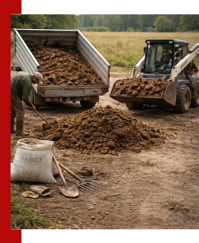 Доставка конского навоза в Устях-Джегуте с разгрузкой и доставкой на объект