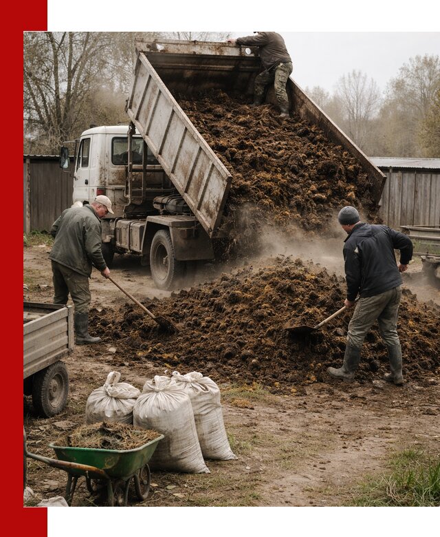 Доставка коровьего навоза самосвалом в Устях-Джегуте