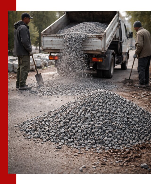 Гранитная крошка для посыпки дорог и тротуаров в Устях-Джегуте