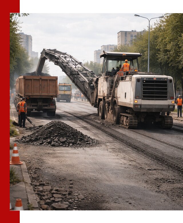 Фрезерованный асфальт в Устях-Джегуте — удаление и вывоз старого покрытия