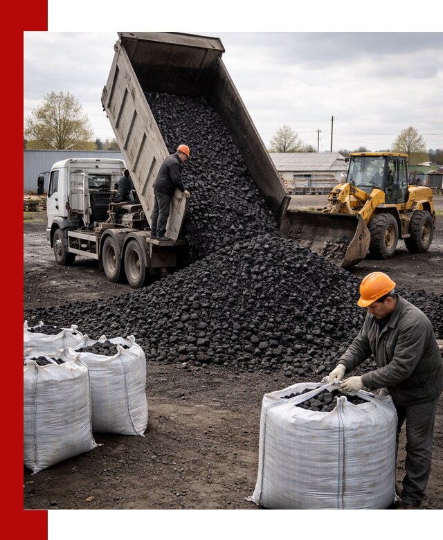 Доставка каменного угля в Устях-Джегуте оптом и в розницу