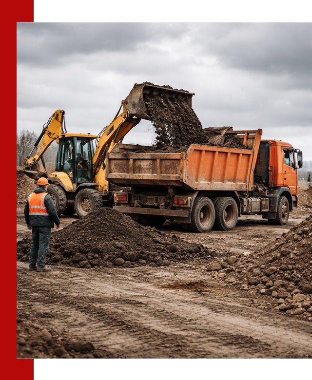 Вывоз грунта и строительного мусора в Устях-Джегуте грузовыми самосвалами